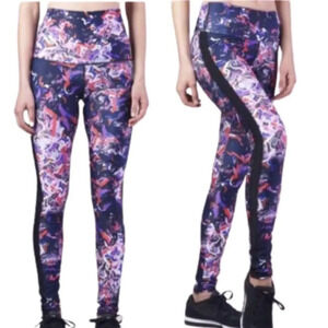 Emily Hsu Multicolor Kaleidoscope Print Full‎ Length High Rise Legging